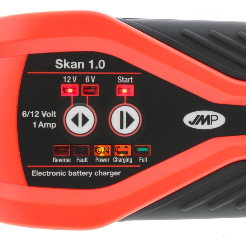 ▷ Cargador y Mantenedor de baterías para Harley JMP SKAN 8.0 12V 2A-8A